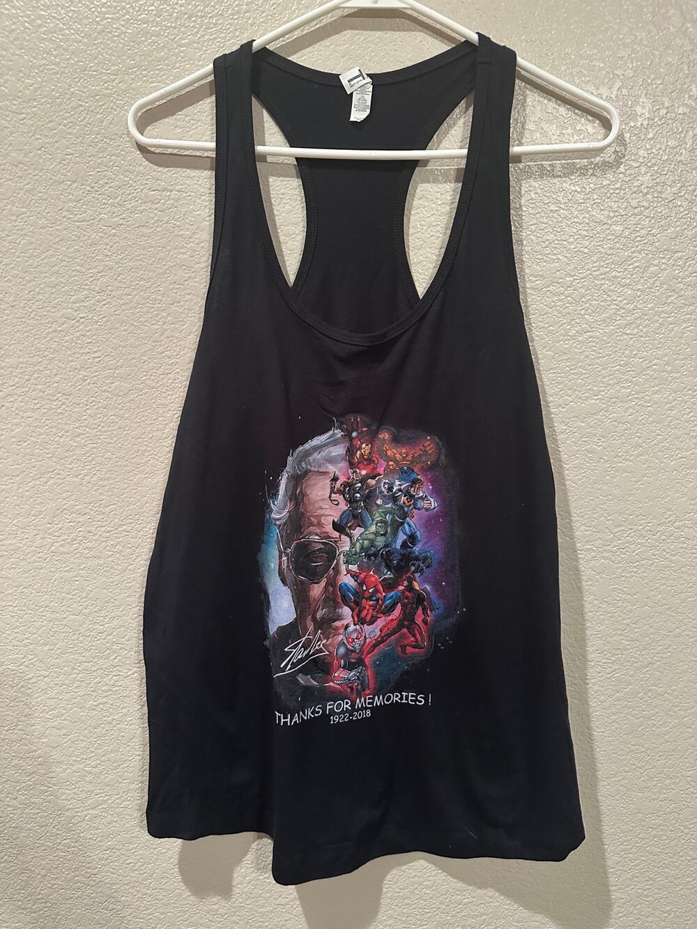 Disney Marvel Stan Lee Legend Tribute Thanks for Memories  Avengers Tank XXL